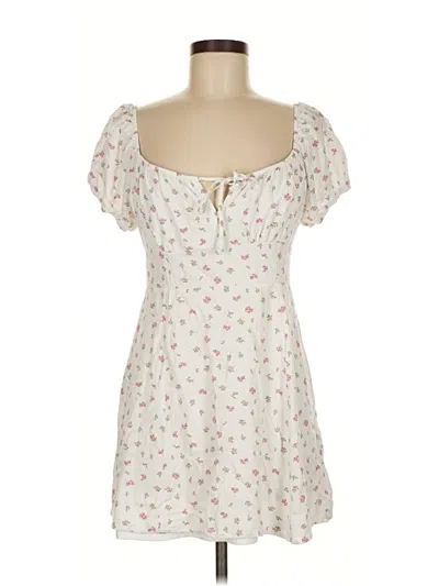 Pre-owned La Hearts Casual Dress In White