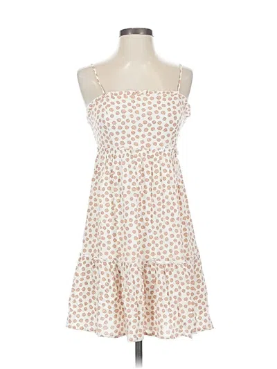 Pre-owned La Hearts Casual Dress In White