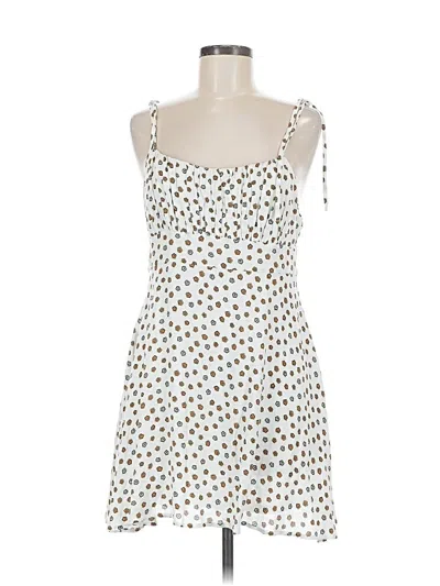 Pre-owned La Hearts Casual Dress In White