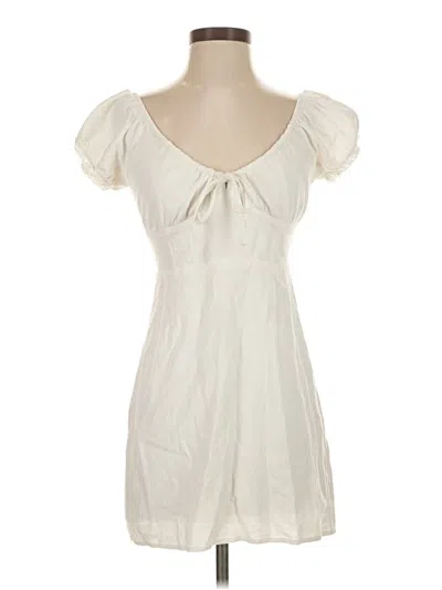 Pre-owned La Hearts Casual Dress In White