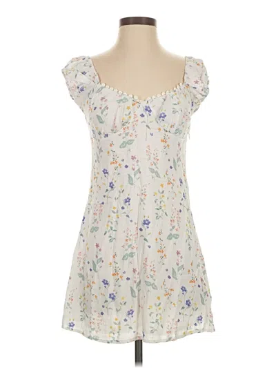 Pre-owned La Hearts Casual Dress In White