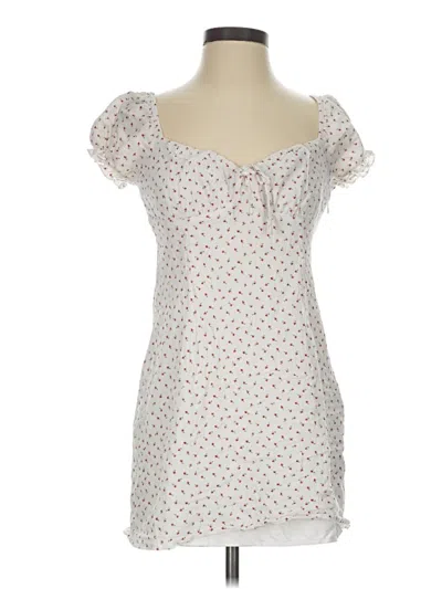 Pre-owned La Hearts Casual Dress In White