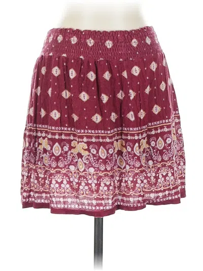 Pre-owned La Hearts Casual Skirt In Burgundy