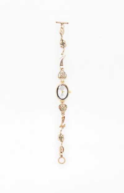 La Hearts Charm Watch In Gold