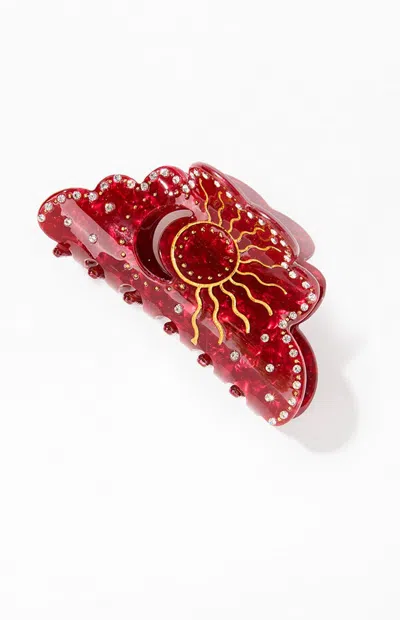 La Hearts Dark Aura Hair Claw Clip In Burgundy In Brown