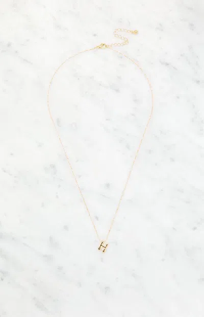 La Hearts H Initial 14k Gold Plated Necklace