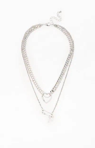 La Hearts Harper Layered Necklace In Silver