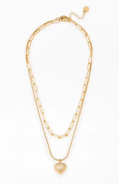 La Hearts Heart Layered Necklace In Gold