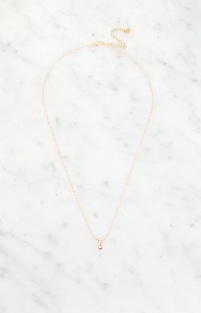 La Hearts I Initial 14k Gold Plated Necklace