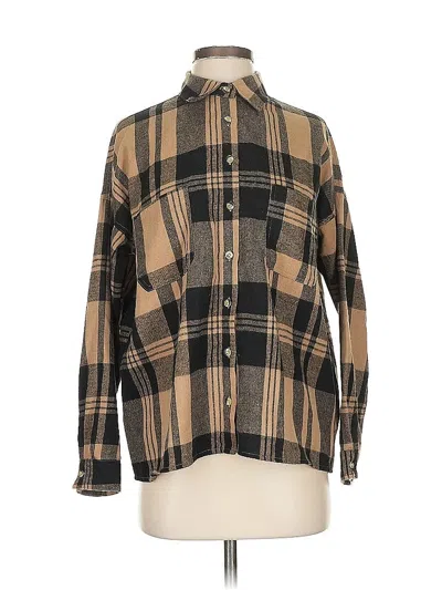 Pre-owned La Hearts Long Sleeve Blouse In Brown