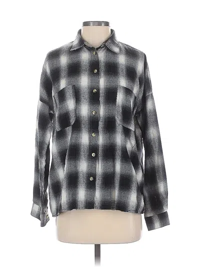 Pre-owned La Hearts Long Sleeve Blouse In Gray