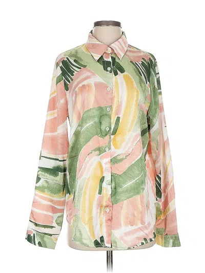 Pre-owned La Hearts Long Sleeve Blouse In Green