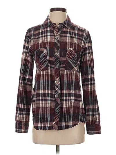 Pre-owned La Hearts Long Sleeve Button Down Shirt In Burgundy
