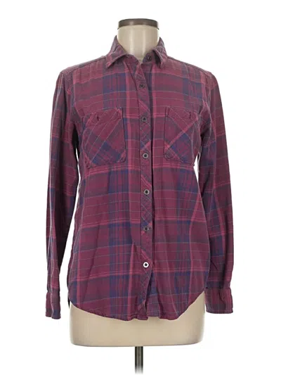 Pre-owned La Hearts Long Sleeve Button Down Shirt In Burgundy