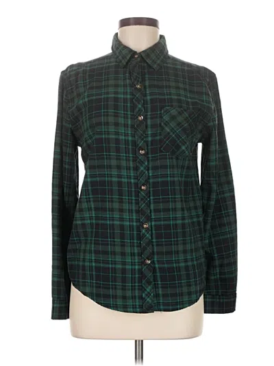 Pre-owned La Hearts Long Sleeve Button Down Shirt In Green