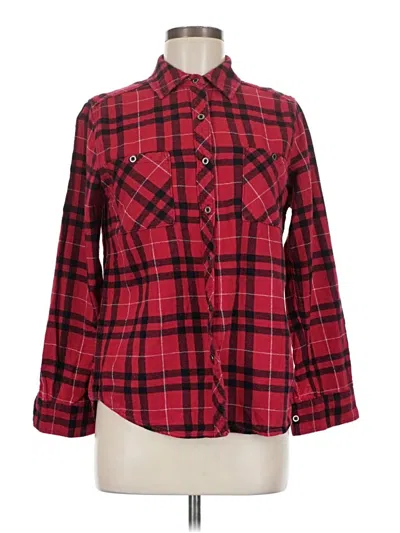 Pre-owned La Hearts Long Sleeve Button Down Shirt In Red