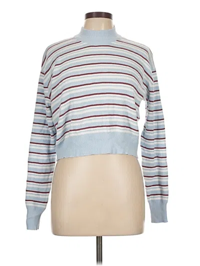 Pre-owned La Hearts Long Sleeve Top Silver Turtleneck Tops