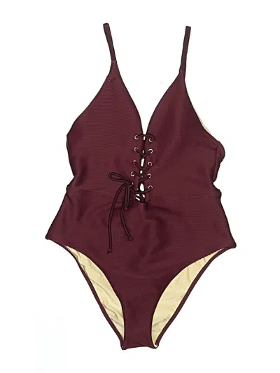 Pre-owned La Hearts One Piece Swimsuit In Burgundy