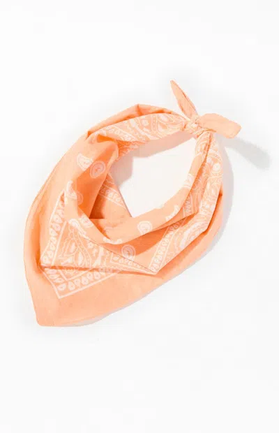 La Hearts Orange Paisley Bandana In Neutral