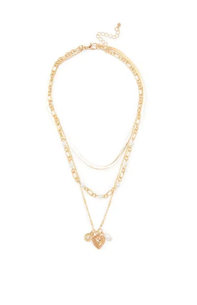 La Hearts Paloma Pearl Layered Necklace In Gold