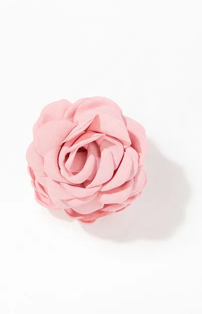 La Hearts Pink Rose Hair Claw Clip