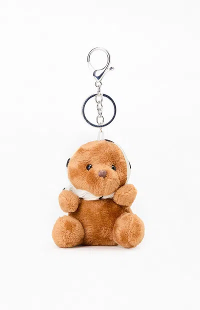 La Hearts Polka Dot Muse Bear Bag Charm In Brown