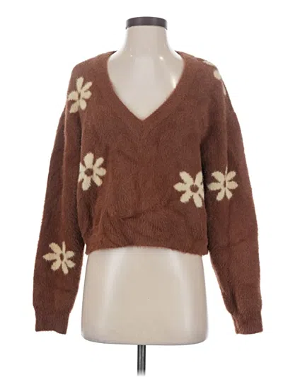 Pre-owned La Hearts Pullover Sweater In Brown