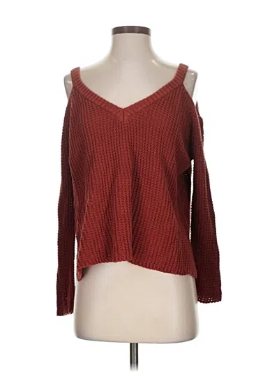 Pre-owned La Hearts Pullover Sweater In Burgundy
