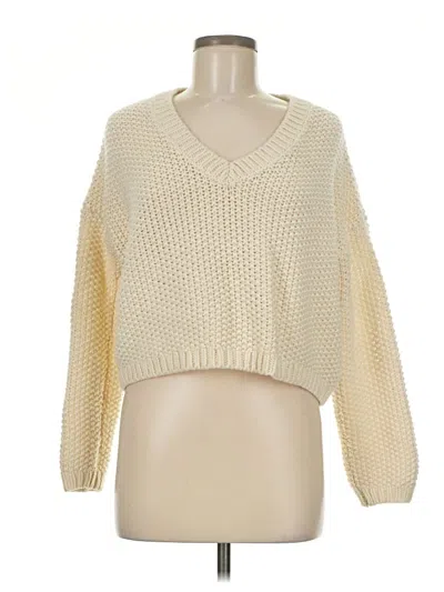 Pre-owned La Hearts Pullover Sweater In White