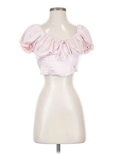 Pre-owned La Hearts Short Sleeve Blouse In Pink