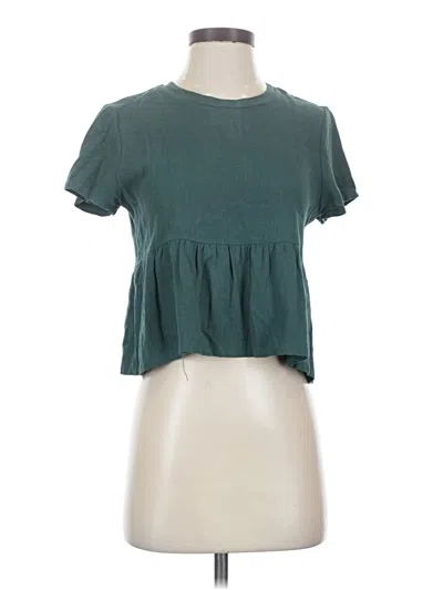 Pre-owned La Hearts Short Sleeve Blouse In Teal