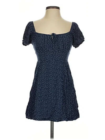 Pre-owned La Hearts Short Sleeve Top Blue Sweetheart Neckline Tops