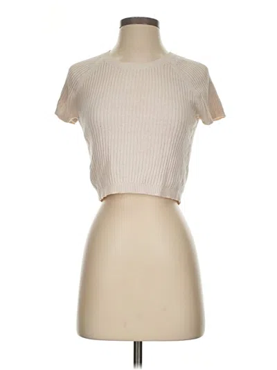 Pre-owned La Hearts Short Sleeve Turtleneck In Tan