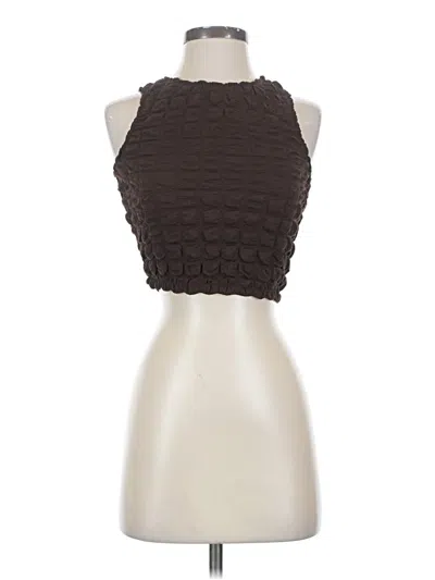 Pre-owned La Hearts Sleeveless Blouse In Brown