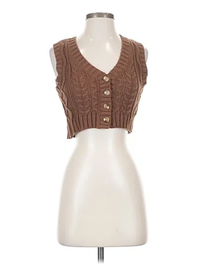 Pre-owned La Hearts Sleeveless Blouse In Brown