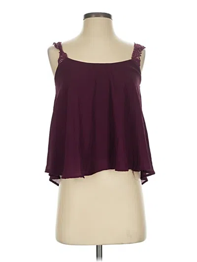 Pre-owned La Hearts Sleeveless Blouse In Burgundy