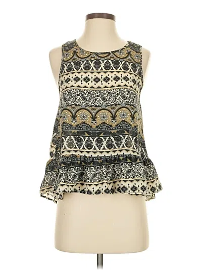 Pre-owned La Hearts Sleeveless Blouse In Gold