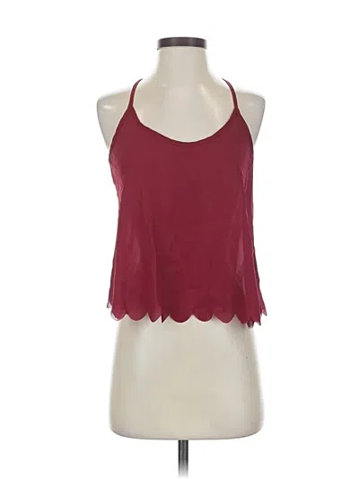 Pre-owned La Hearts Sleeveless Top Burgundy Halter Neckline Tops
