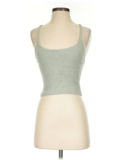 Pre-owned La Hearts Sleeveless Top Green Halter Neckline Tops