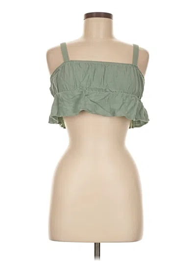 Pre-owned La Hearts Sleeveless Top Green Strapless Neckline Tops