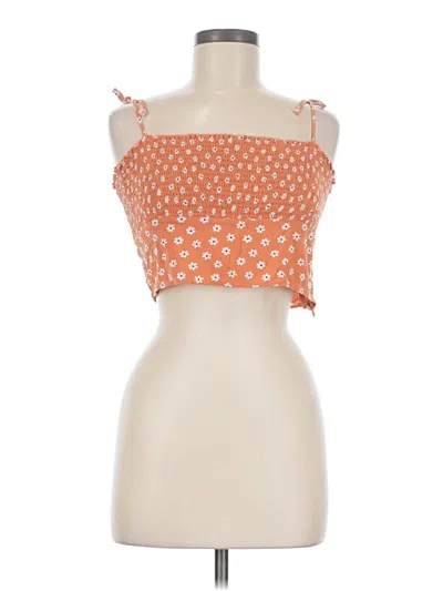 Pre-owned La Hearts Sleeveless Top Orange Strapless Neckline Tops