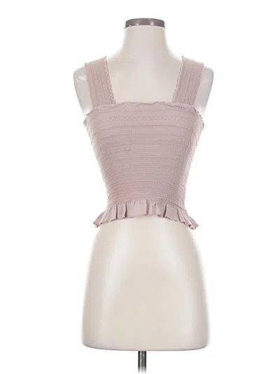 Pre-owned La Hearts Sleeveless Top Pink Solid Pattern Square Neckline Tops