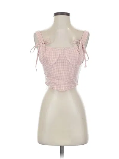 Pre-owned La Hearts Sleeveless Top Pink Sweetheart Neckline Tops