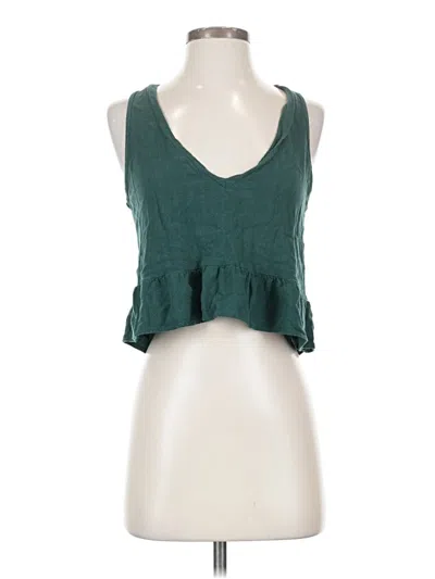 Pre-owned La Hearts Sleeveless Top Teal Halter Neckline Tops In Blue