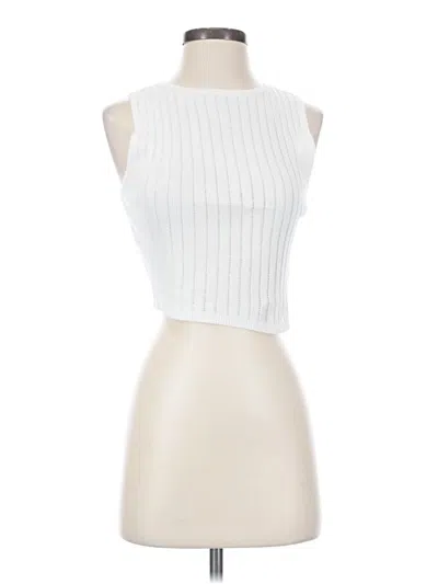 Pre-owned La Hearts Sleeveless Top White Boatneck Tops