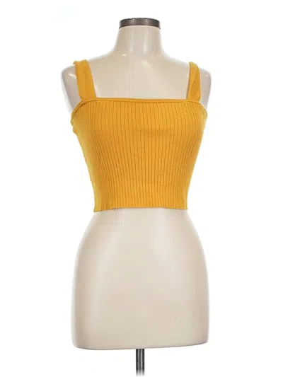 Pre-owned La Hearts Sleeveless Top Yellow Square Neckline Tops