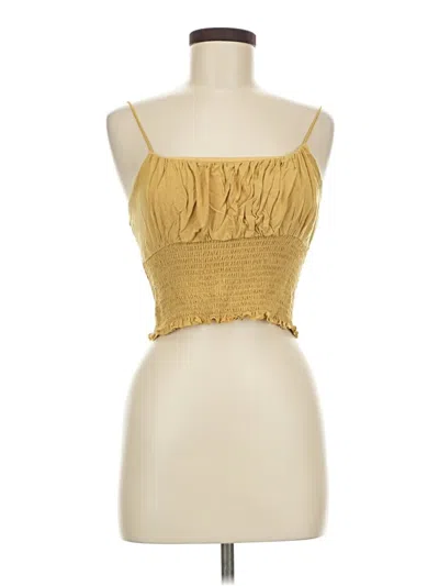 Pre-owned La Hearts Sleeveless Top Yellow Strapless Neckline Tops