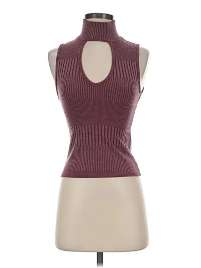 Pre-owned La Hearts Sleeveless Turtleneck In Burgundy
