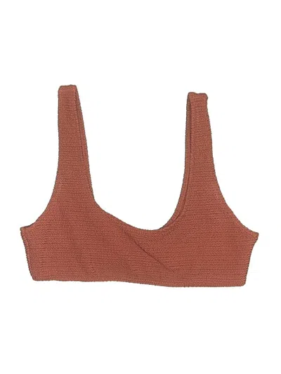 Pre-owned La Hearts Swimsuit Top Brown Swimwear