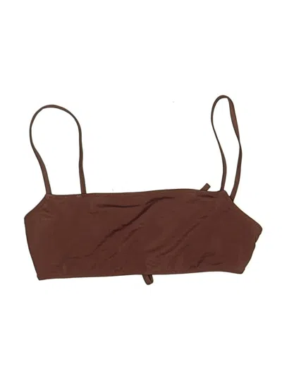 Pre-owned La Hearts Swimsuit Top Brown Swimwear